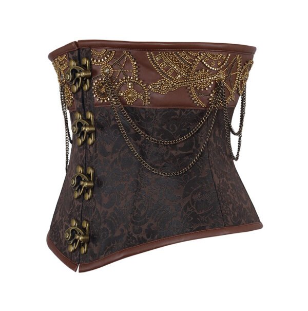 Underbust Steampunk Embroidered Corset